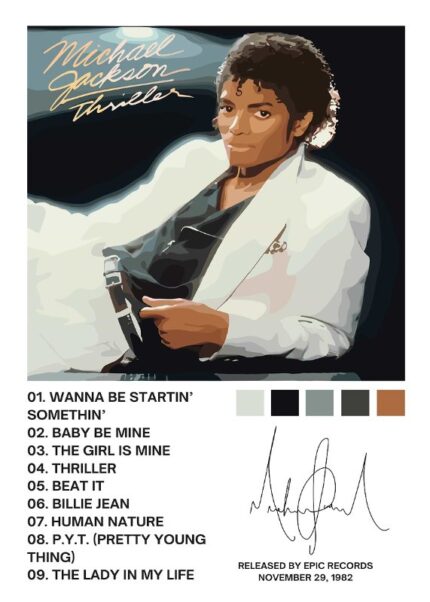 Michael Jackson Thriller Music Poster