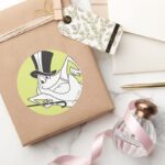 Michigan J. Frog Dancing Classic Round Sticker