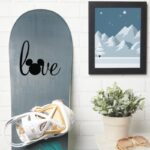 Mickey Love Script Sticker