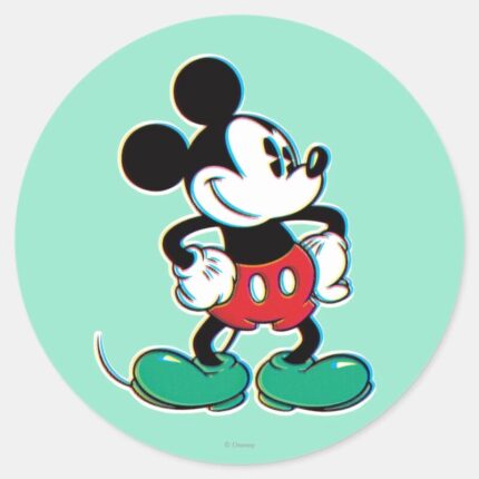 Mickey Mouse 3 Classic Round Sticker