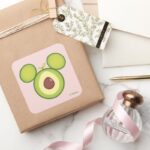 Mickey Mouse Avocado Icon Square Sticker