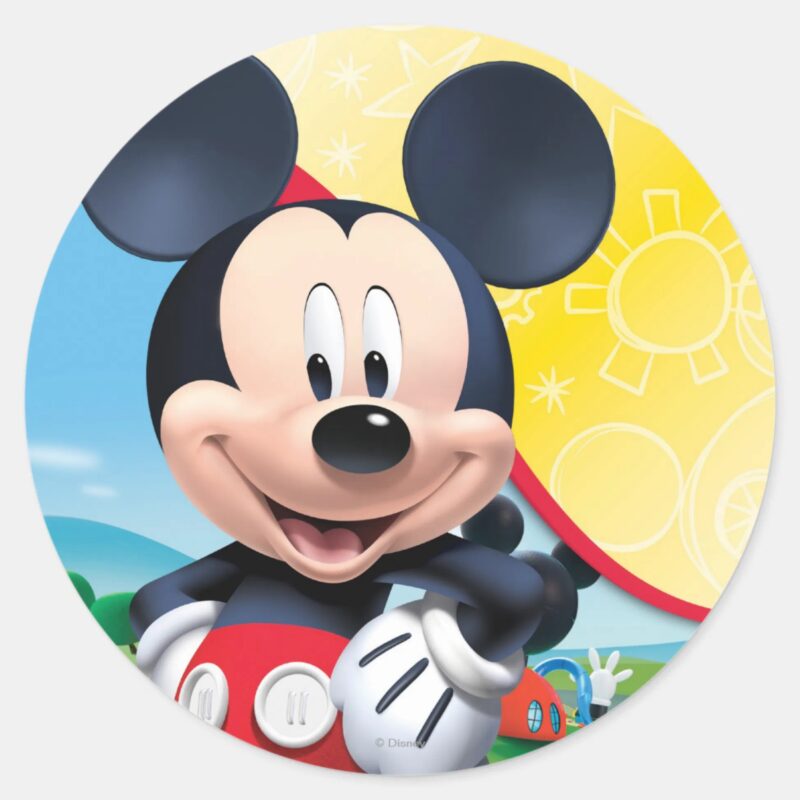 Mickey Mouse Clubhouse Playhouse Classic Round Sticker
