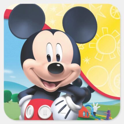Mickey Mouse Clubhouse Playhouse Square Sticker