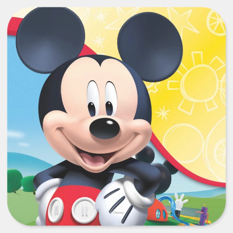 Mickey Mouse Clubhouse Playhouse Square Sticker