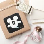 Mickey Mouse Ghost Square Sticker