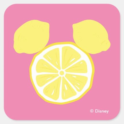 Mickey Mouse Lemon Icon Square Sticker