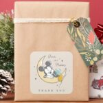 Mickey Mouse Over The Moon Thank You Square Sticker