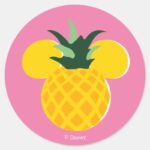 Mickey Mouse Pineapple Icon Classic Round Sticker