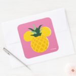 Mickey Mouse Pineapple Icon Square Sticker