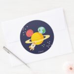 Mickey Mouse Planet Icon Classic Round Sticker
