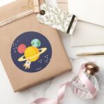 Mickey Mouse Planet Icon Classic Round Sticker