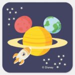 Mickey Mouse Planet Icon Square Sticker