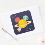 Mickey Mouse Planet Icon Square Sticker