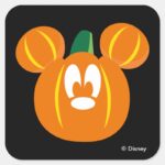 Mickey Mouse Pumpkin Square Sticker