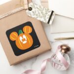 Mickey Mouse Pumpkin Square Sticker