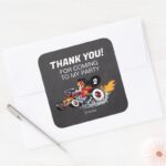 Mickey Mouse Roadster Racers Birthday Square Sticker