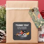 Mickey Mouse Roadster Racers Birthday Square Sticker