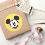 Mickey Mouse Smiling Classic Round Sticker