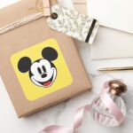 Mickey Mouse Smiling Square Sticker