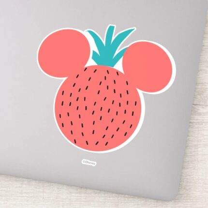 Mickey Mouse Strawberry Icon Name Sticker