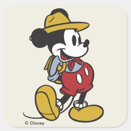 Mickey Mouse Outdoor Mickey Square Sticker