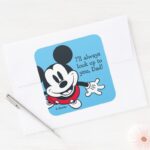 Mickey Mouse Always Look Up To You Square Sticker