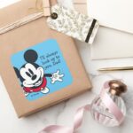 Mickey Mouse Always Look Up To You Square Sticker