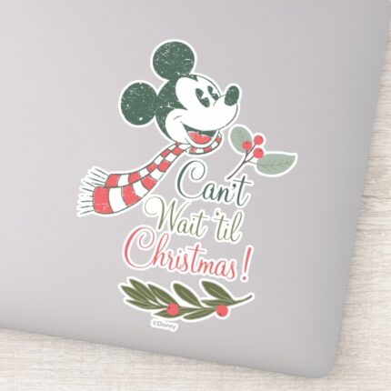 Mickey Mouse Cant Wait Til Christmas Sticker