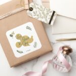 Mickey Mouse Christmas Love Peace Joy Square Sticker