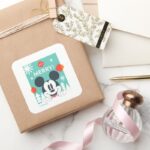 Mickey Mouse Get Merry Square Sticker