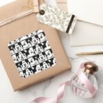 Mickey Mouse Grid Pattern Square Sticker