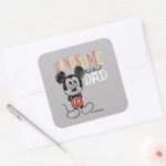 Mickey Mouse Handsom Like Dad Square Sticker