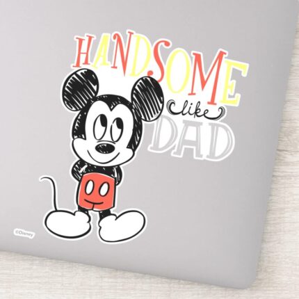 Mickey Mouse Handsom Like Dad Sticker