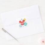 Mickey Mouse Ho Ho Ho Square Sticker