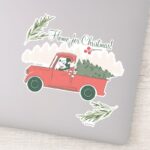 Mickey Mouse Home For Christmas Sticker