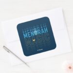Mickey Mouse Menorah Magic Square Sticker