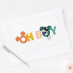 Mickey Mouse Oh Boy Rectangular Sticker