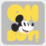 Mickey Mouse Oh Boy Square Sticker