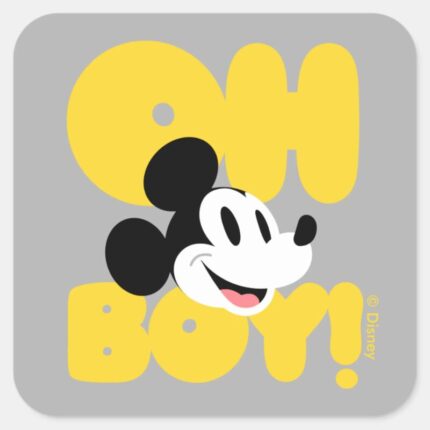 Mickey Mouse Oh Boy Square Sticker