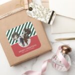 Mickey Mouse Our First Christmas Married Square Sticker