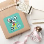 Mickey Mouse Rad Like Dad Square Sticker
