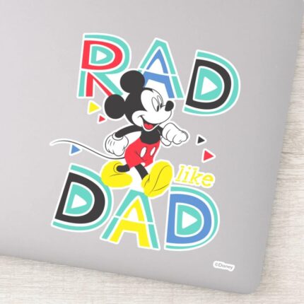 Mickey Mouse Rad Like Dad Sticker