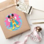 Mickey Mouse Super Hero Cute Classic Round Sticker