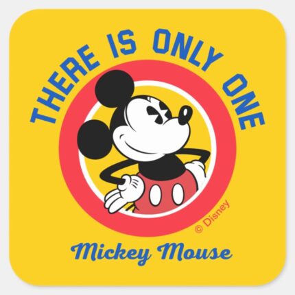 Mickey Mouse There Is Only One Square Sticker
