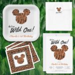 Mickey Mouse Wild One 1st Birthday Square Sticker