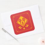 Mickey Mouse Year Of The Mouse Square Sticker