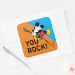 Mickey Mouse You Rock Dad Square Sticker