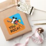 Mickey Mouse You Rock Dad Square Sticker