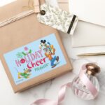 Mickey Spreading Holiday Cheer Rectangular Sticker