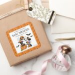 Mickey Friends Halloween Baby Shower Square Sticker